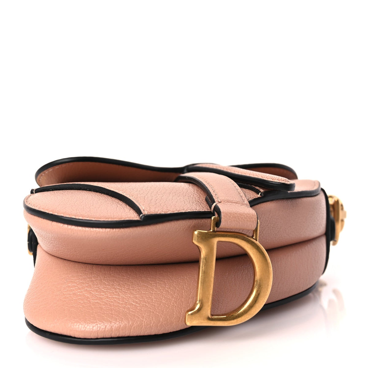 Christian Dior Goatskin Micro Saddle Bag With Strap Rose Des Vents Rovelle Bags