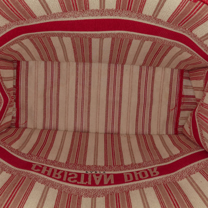 Red Dior Large Striped Book Tote Rovelle Bags