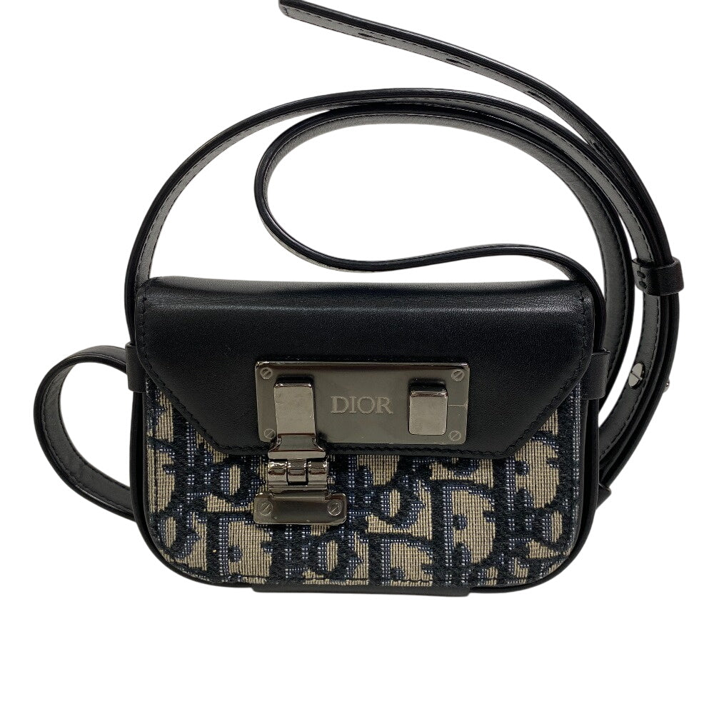 Dior Shoulder Bag Canvas, Leather black dior lock Oblique Women Rovelle Bags