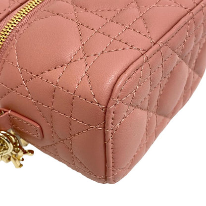 Christian Dior Shoulder Bag Lambskin, Leather pink 2way Cannage Shoulder Vanity Women Rovelle Bags