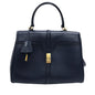 CELINE Shoulder Bag leather Navy 2WAY handbag Women