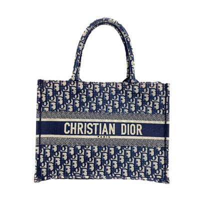 Christian Dior Tote Bag canvas Navy Small Book tote Women Rovelle Bags