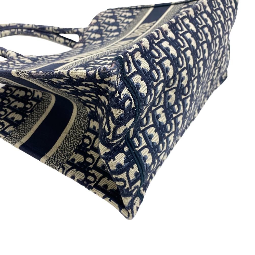 Christian Dior Tote Bag canvas Navy Small Book tote Women Rovelle Bags
