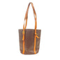 CELINE Tote Bag leather Brown one belt Macadam Women