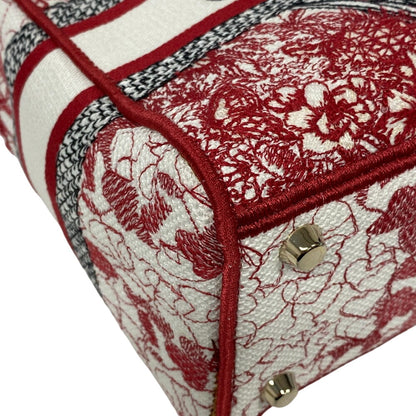 Christian Dior Handbag canvas Red 2WAY handbag Lady Delight Medium Women Rovelle Bags