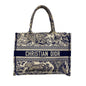 Christian Dior Tote Bag canvas white Toile de Jouy Embroidered Women Rovelle Bags