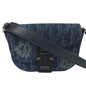 Christian Dior Shoulder Bag Canvas, Leather Navy Oblique Gallop Women Rovelle Bags