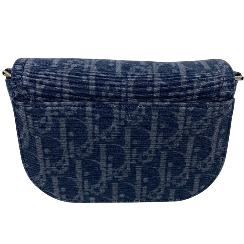 Christian Dior Shoulder Bag Canvas, Leather Navy Oblique Gallop Women Rovelle Bags