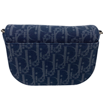Christian Dior Shoulder Bag Canvas, Leather Navy Oblique Gallop Women Rovelle Bags