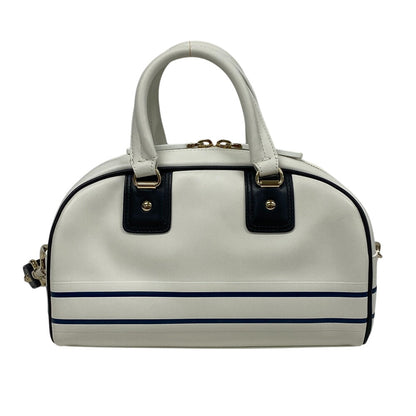 Christian Dior Handbag leather white 83-MA-0212X Vibe Bowling bag Women Rovelle Bags