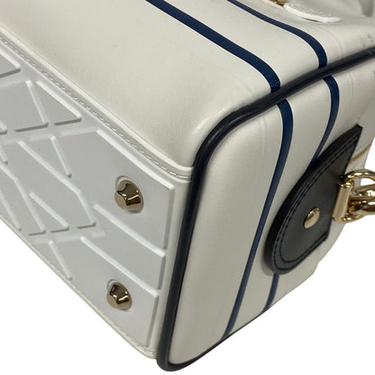 Christian Dior Handbag leather white 83-MA-0212X Vibe Bowling bag Women Rovelle Bags