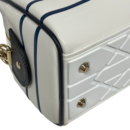Christian Dior Handbag leather white 83-MA-0212X Vibe Bowling bag Women Rovelle Bags