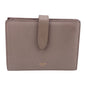CELINE Bifold Wallet leather beige strap medium Women