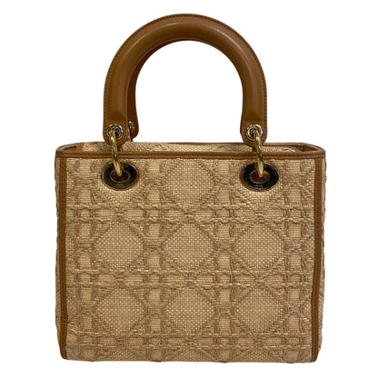 Christian Dior Shoulder Bag M05650MBDM925 Raffia, Leather beige 2way medium bag Canage Women Rovelle Bags