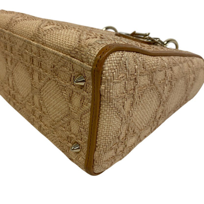 Christian Dior Shoulder Bag M05650MBDM925 Raffia, Leather beige 2way medium bag Canage Women Rovelle Bags