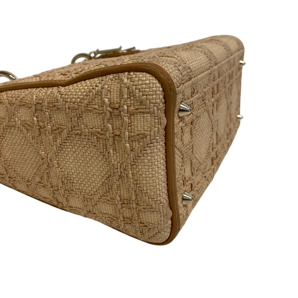Christian Dior Shoulder Bag M05650MBDM925 Raffia, Leather beige 2way medium bag Canage Women Rovelle Bags