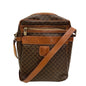 CELINE Shoulder Bag leather Brown macadam Women