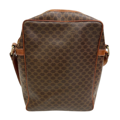 CELINE Shoulder Bag leather Brown macadam Women