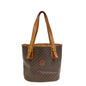 CELINE Tote Bag leather Brown bucket Macadam Women