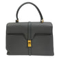CELINE Handbag Leather , Satined Calfskin gray 2WAY 16 seeds medium Women