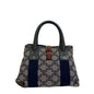 CELINE Handbag leather black Triomphe Macadam Pattern Women