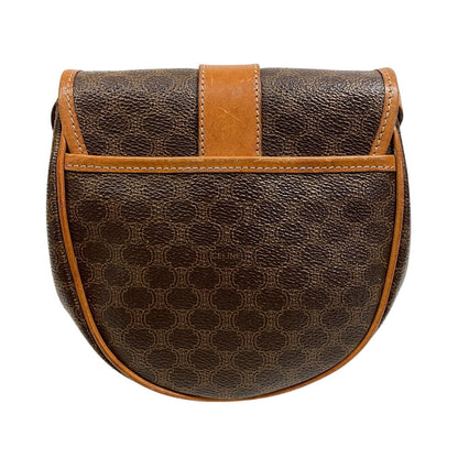 CELINE Shoulder Bag leather Brown Pochette Macadam Women