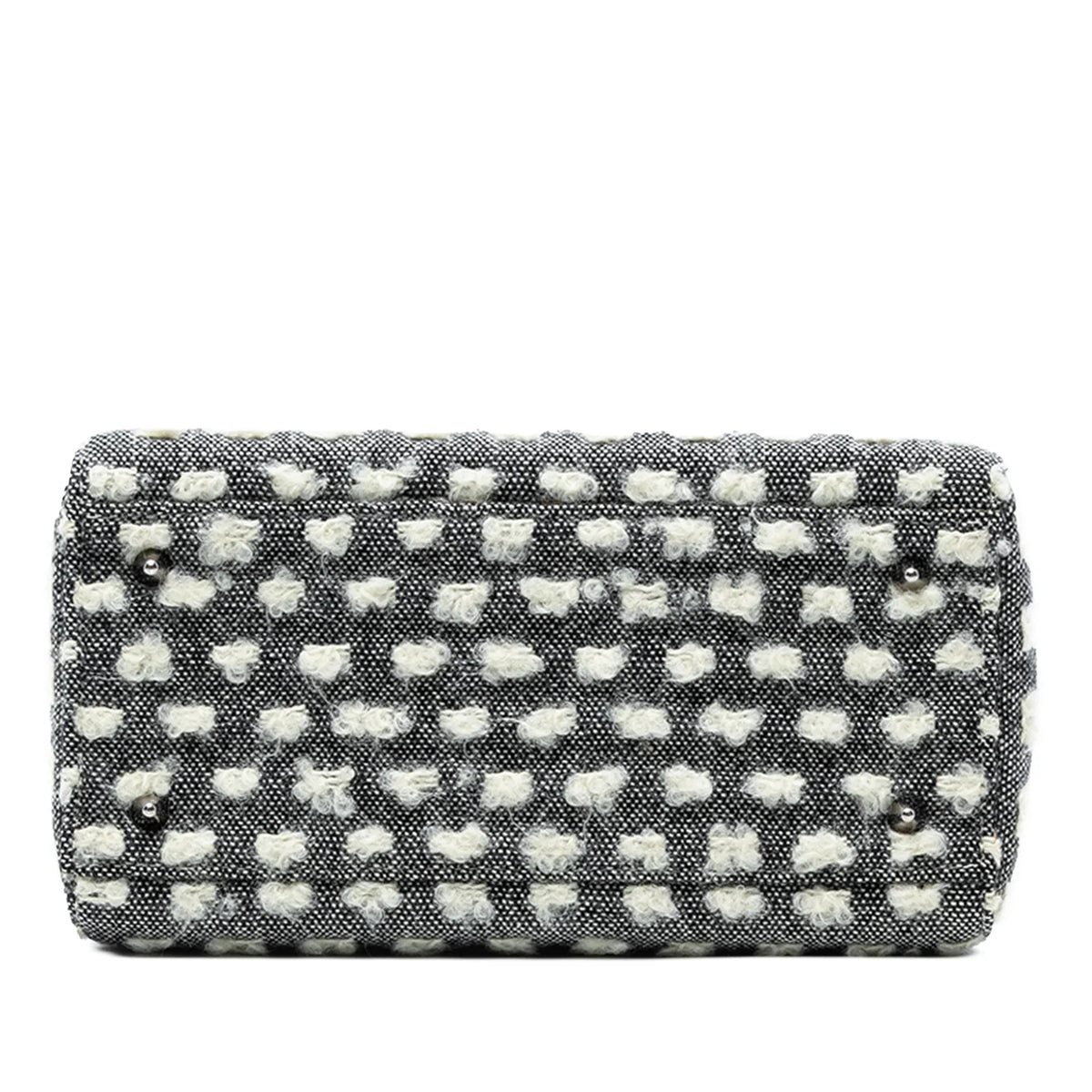 Gray Dior Medium Tweed Lady Dior Satchel Rovelle Bags