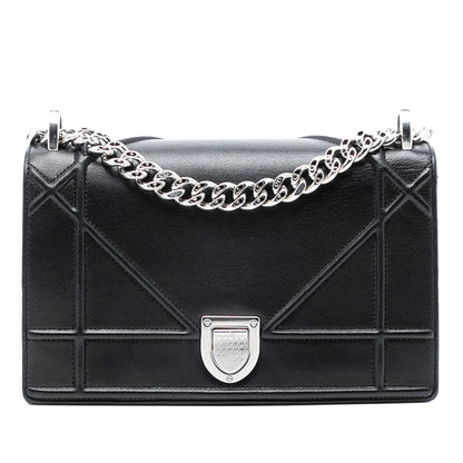 Black Dior Small Lambskin Diorama Flap Crossbody Bag Rovelle Bags