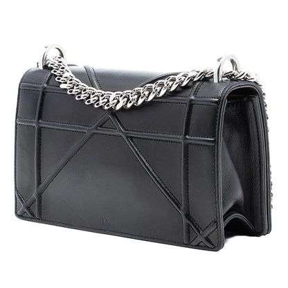 Black Dior Small Lambskin Diorama Flap Crossbody Bag Rovelle Bags