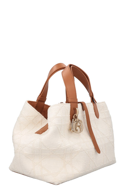 Christian Dior Medium Toujours Bag Macrocannage Canvas White Brown Rovelle Bags