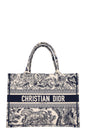 Christian Dior Medium Book Tote Toile De Jouy Blue Rovelle Bags