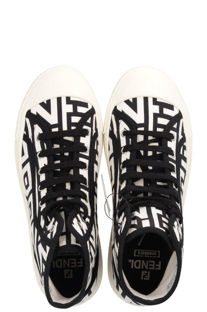 FENDI Sneak In High Top Sneaker White Black Rovelle Bags