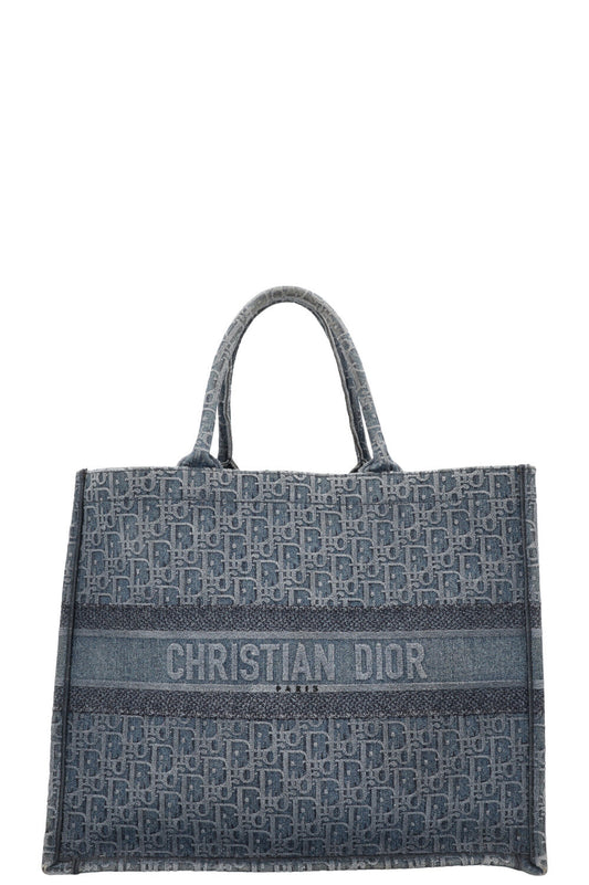 CHRISTIAN DIOR Book Tote Large Denim Rovelle Bags