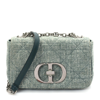 Christian Dior Tweed Macrocannage Small Caro Bag Light Green Rovelle Bags