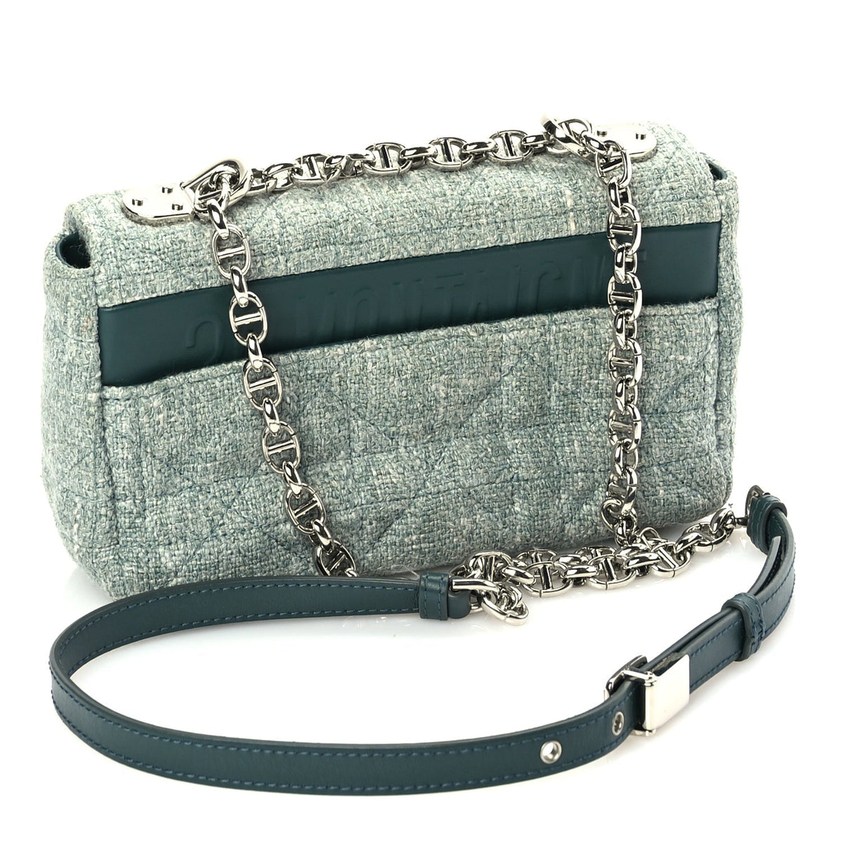 Christian Dior Tweed Macrocannage Small Caro Bag Light Green Rovelle Bags