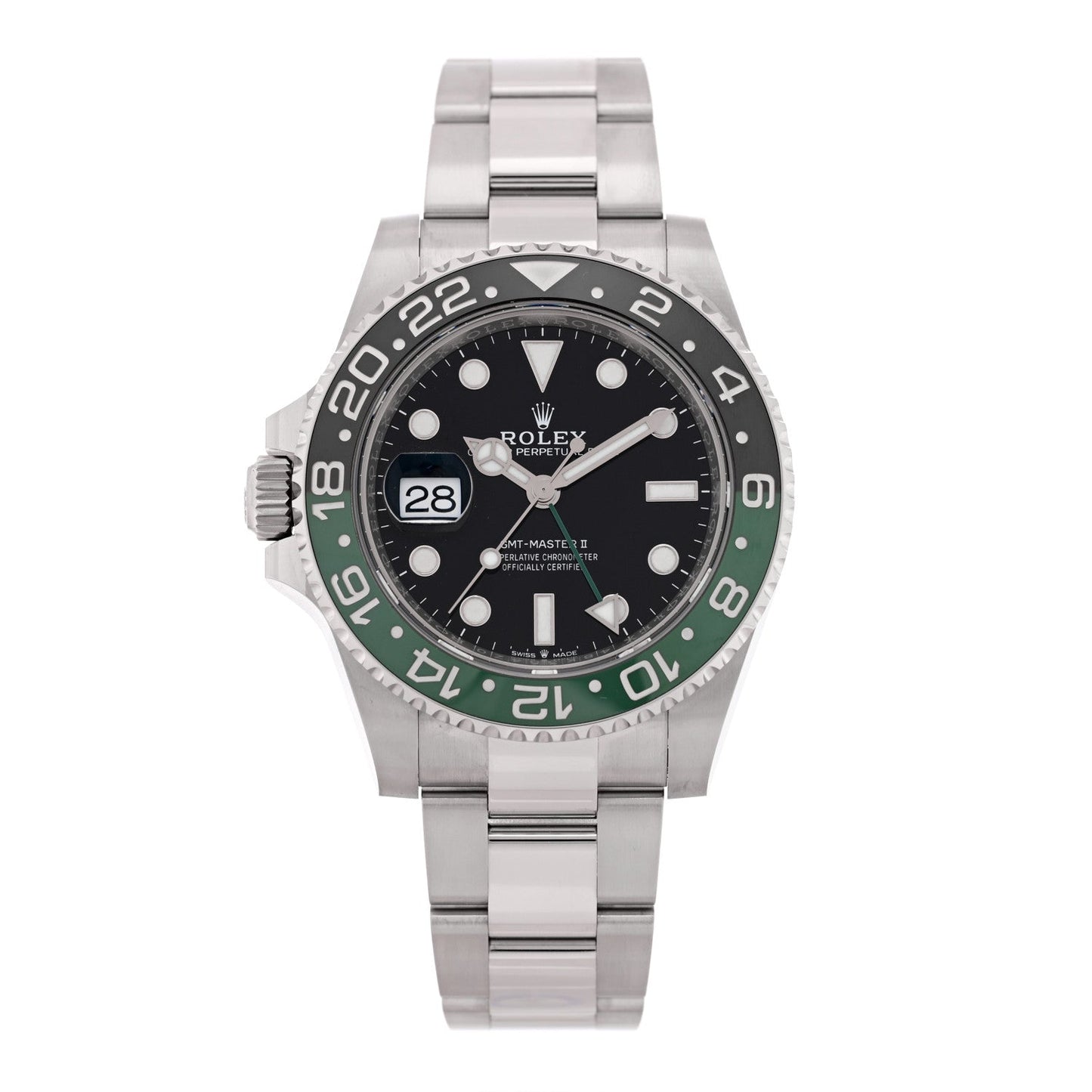 Stainless Steel 40mm Oyster Perpetual Date GMT Master Ⅱ Sprite Watch 126720VTNR
