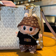 (Baby + clothes) Sitting party baby clothes plush vinyl face doll bag pendant girl gift