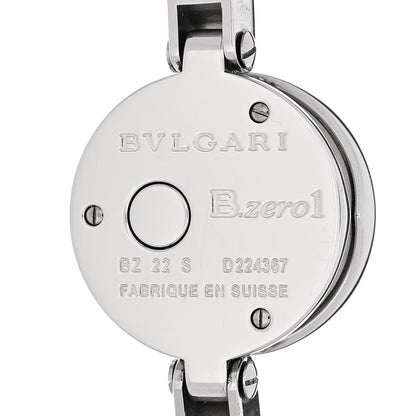 Stainless Steel Diamond Bezel 22mm B.Zero1 Quartz Watch White