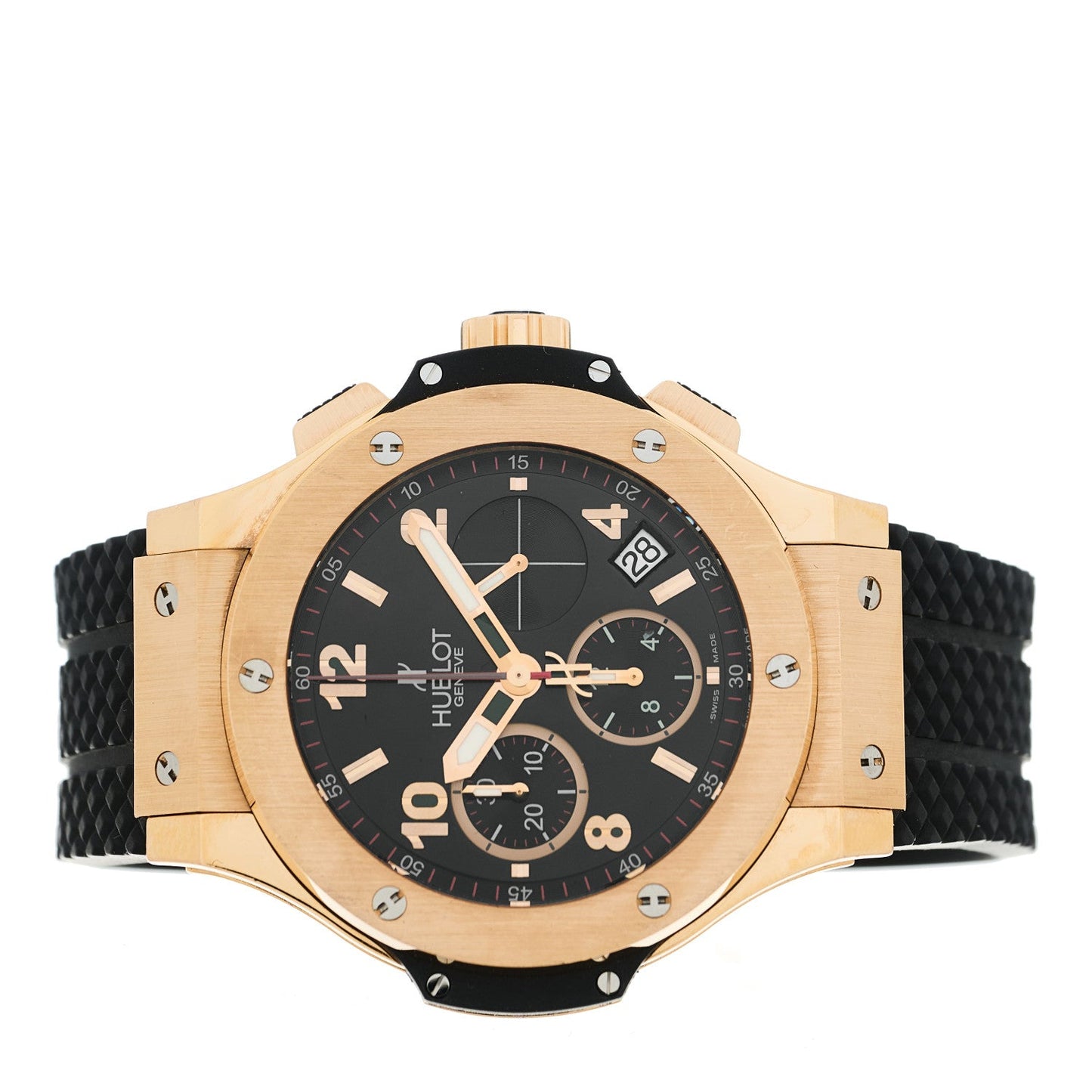 18K Rose Gold Rubber 41mm Big Bang Automatic Watch Black 341.PX.130.RX