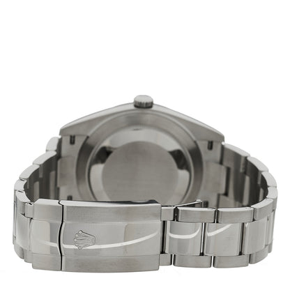 Stainless Steel 18K White Gold 41mm Oyster Perpetual Datejust Watch Bright Blue 126334