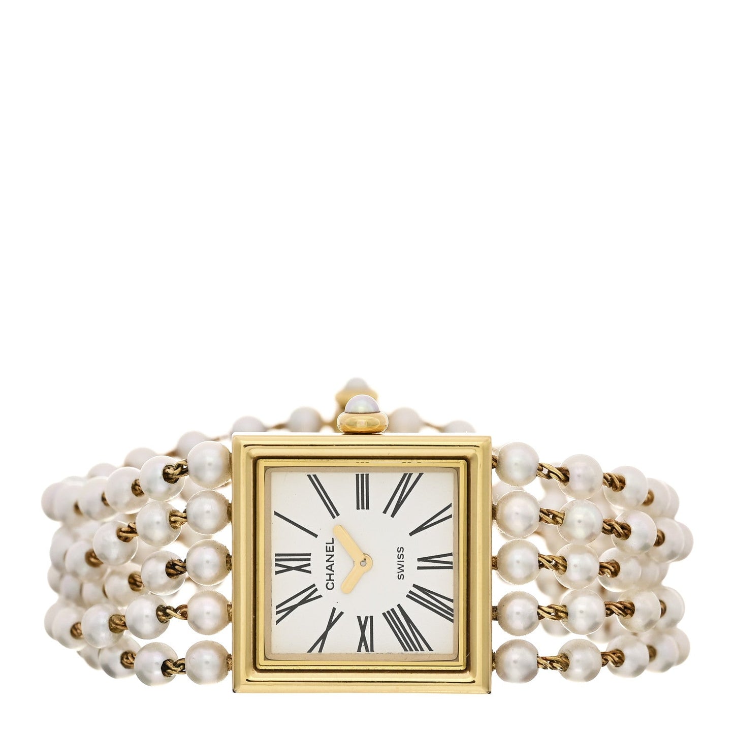 18K Yellow Gold Pearl 23mm Mademoiselle Quartz Watch