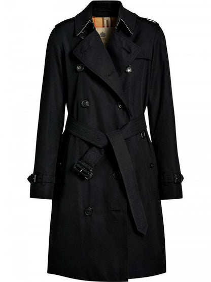 Luxury Burberry The Mid-length Kensington Heritage Trench Coat Midnight Blue