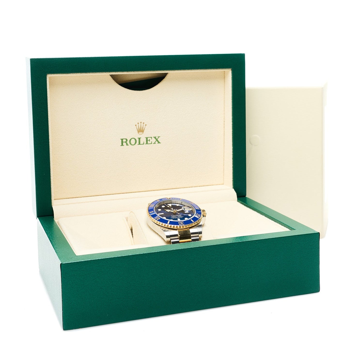 Stainless Steel 18K Yellow Gold 41mm Submariner Date Watch Royal Blue 126613LB