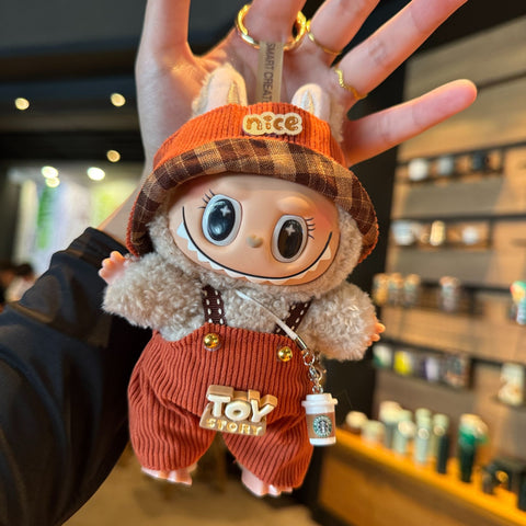 [Baby + Clothes] Pendant Baby Clothes Plush Vinyl Face Doll Bag Pendant Niche Bulala Doll