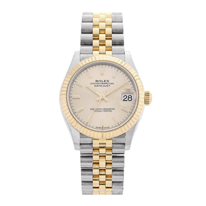 Stainless Steel 18K Yellow Gold 31mm Oyster Perpetual Datejust Watch Champagne 278273