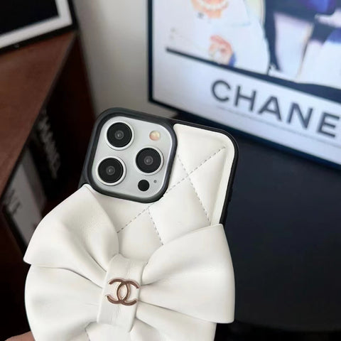 New Luxury CC Bowknot leather phone case for iPhone