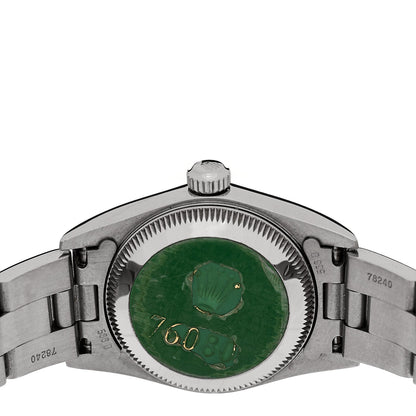 Stainless Steel 24mm Oyster Perpetual Watch Black 76080