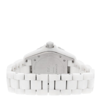 Stainless Steel Ceramic Diamond Dial 38mm J12 Automatic Watch White