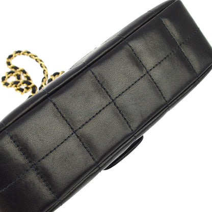 Chanel Black Lambskin Camellia Choco Bar Shoulder Bag Rovelle Bags