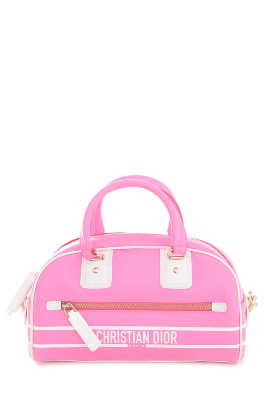 Christian Dior Hot Pink Small Vibe Zip Bowling Handbag Rovelle Bags